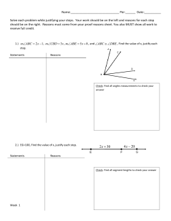 Solve each problem while justifying your steps. Your work should