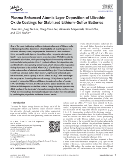 PlasmaEnhanced Atomic Layer Deposition of