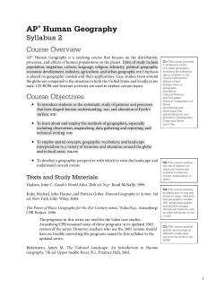 AP® Human Geography