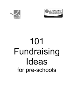 101 Fundraising Ideas - Oxfordshire County Council