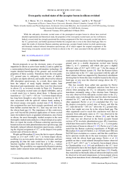 Even-parity excited states of the acceptor boron in silicon revisited