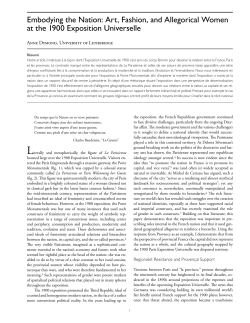 Embodying the Nation: Art, Fashion, and Allegorical