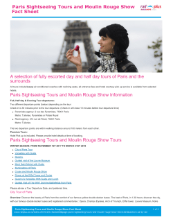 Paris Sightseeing Tours and Moulin Rouge Show Fact