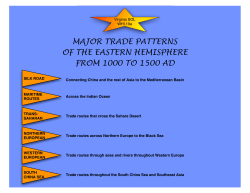 MAJOR TRADE PATTERNS OF THE EASTERN HEMISPHERE