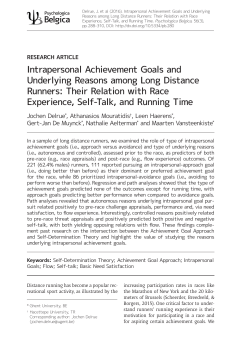 Intrapersonal Achievement Goals and Underlying Reasons among