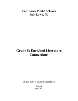 Fair Lawn Public Schools Fair Lawn, NJ Grade 8