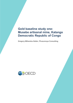Gold baseline study one: Musebe artisanal mine