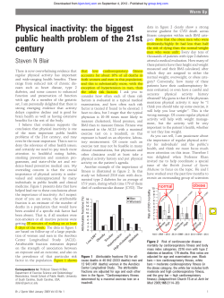 Physical inactivity: the biggest public health problem of the 21st