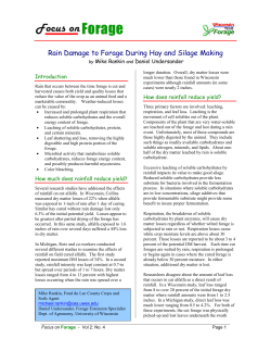 Rain Damage to Forage During Hay and Silage Making