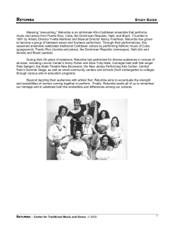 Study Guide - Center for Traditional Music and Dance