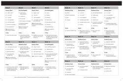 Emergency Supplies Calendar