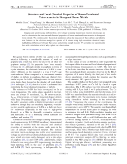 Structure and Local Chemical Properties of Boron