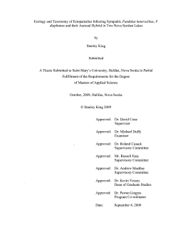 Ecology and Taxonomy of Ectoparasites Infecting Sympatric
