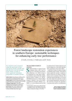 Forest landscape restoration experiences in southern Europe