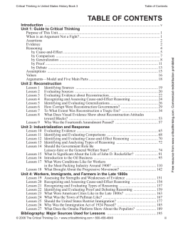 table of contents - The Critical Thinking Co.