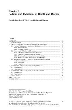 Sodium and Potassium in Health and Disease