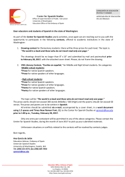 Letter announcing Center for Spanish Studies Drawing and Literary