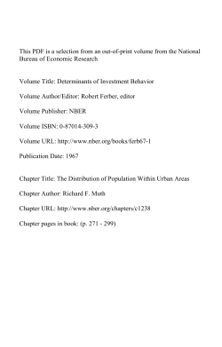 The Distribution of Population Within Urban Areas by RICHARD F