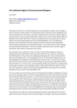 The Collective Rights of Environmental Refugees