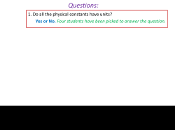 Questions - U of M Physics