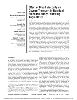 Effect of Blood Viscosity on Oxygen Transport in Residual Stenosed