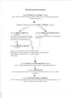Determining Noun Functions