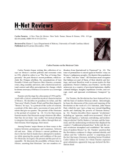 Carlos Fuentes on the Mexican Crisis - H-Net