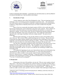 Question of technological development in LEDCs