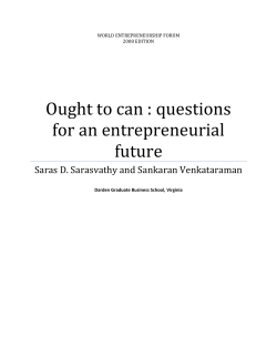 Ought to can : questions for an entrepreneurial future