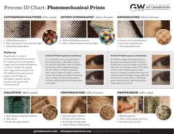 Process ID Chart: Photomechanical Prints