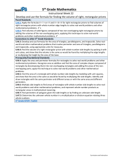 5th Grade Mathematics - Indianapolis Public Schools
