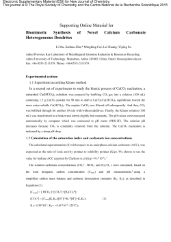 Experimental Section - Royal Society of Chemistry