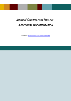 Judges` Orientation Toolkit Sample PowerPoint Presentations