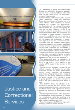 Justice and Correctional Services