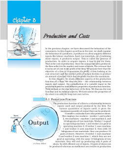 Production and Costs