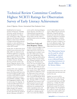 National Center for RTI Review of Observation Survey
