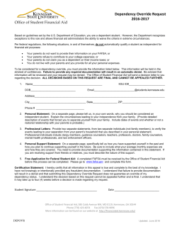 Dependency Override Request 2016-2017