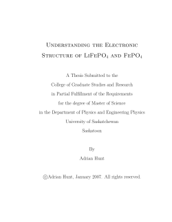 Understanding the Electronic Structure of LiFePO4 and FePO4