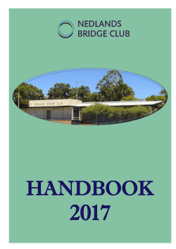 2017 handbook - Nedlands Bridge Club