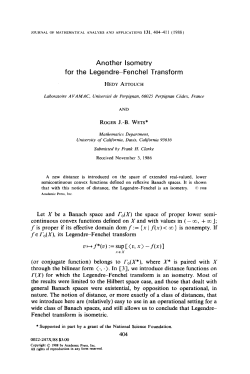 Another isometry for the Legendre-Fenchel transform