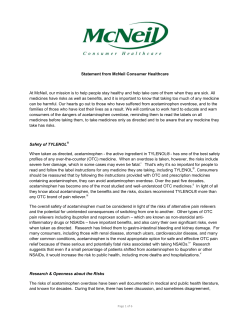 Statement From McNeil Consumer Healthcare