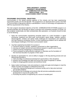 M.E. Communication Systems