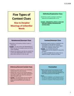 Five Types of Context Clues