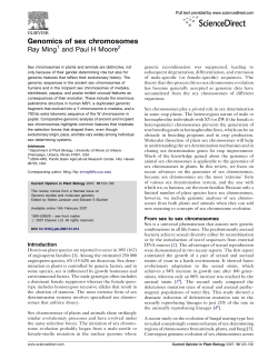 Genomics of sex chromosomes