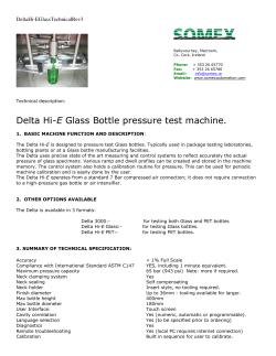 Delta Hi-E Glass Bottle pressure test machine.