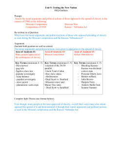 Unit 5: Testing the New Nation FRQ Outlines Prompt: Assess the