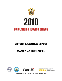 mampong municipal - Ghana Statistical Service