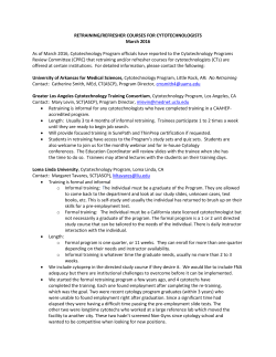 courses for cytotechs - California Association of Cytotechnologists