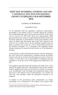Robinson, Ludmilla K --- "Fees? Not so Simple: Andrews and ors v