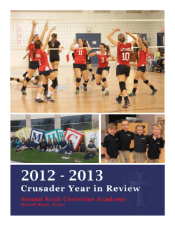 Crusader Year in Review - Round Rock Christian Academy